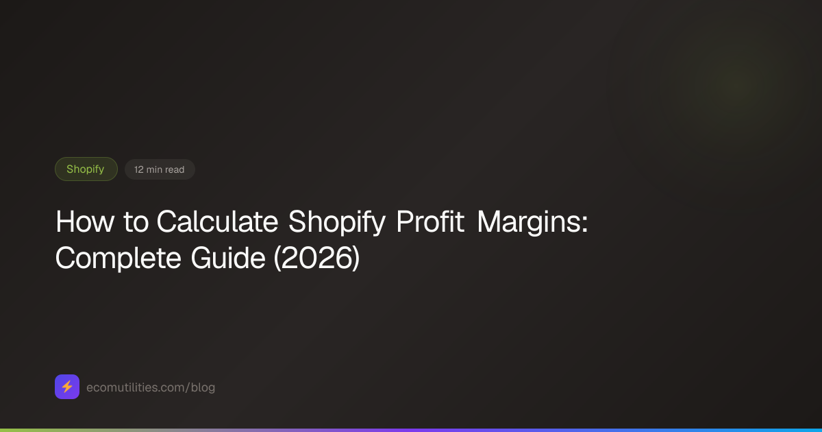 How to Calculate Shopify Profit Margins: Complete Guide (2025 ...